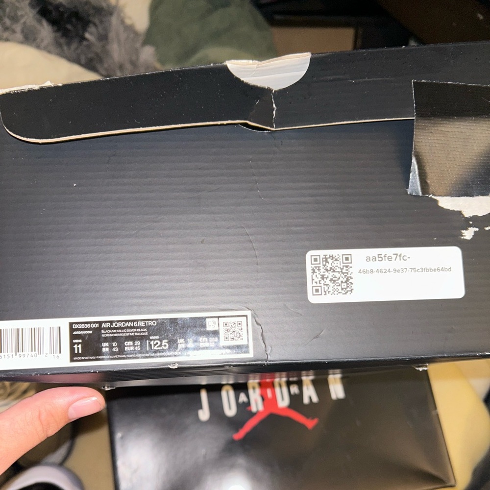 Jordan six chrome used no refunds